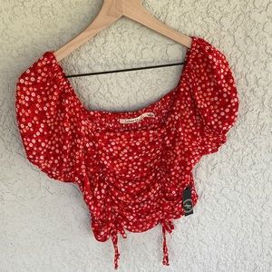 NWT Liberty Love Red Flowered Top for lil girl